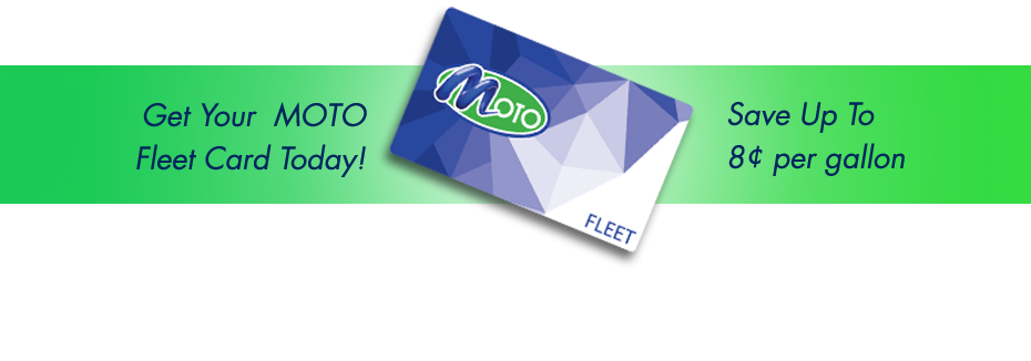 Moto Fleet Card page banner showing moto fleet card