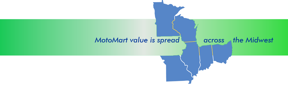 Map of states where MotoMart stores are located
